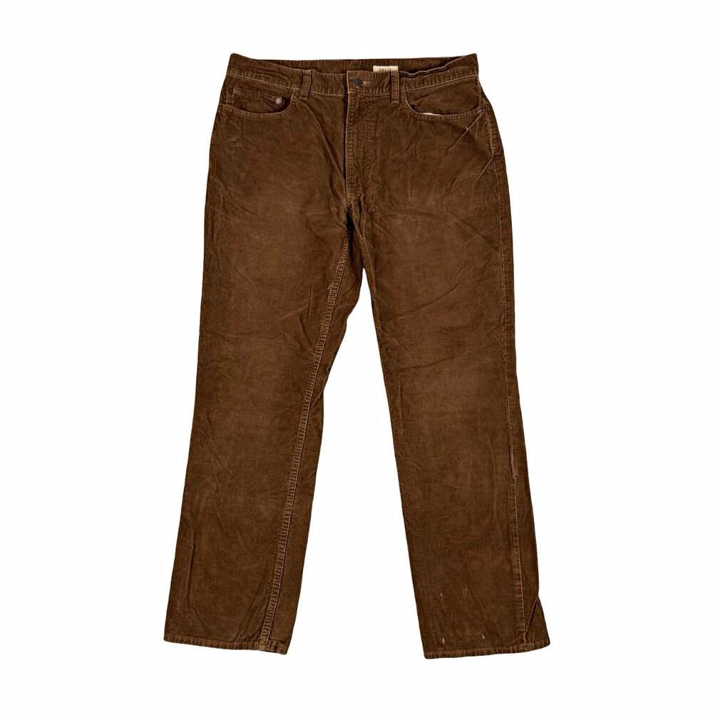 Vintage Polo Ralph Lauren Brown Corduroy Classic Fit Straight Leg Pants Mens 34